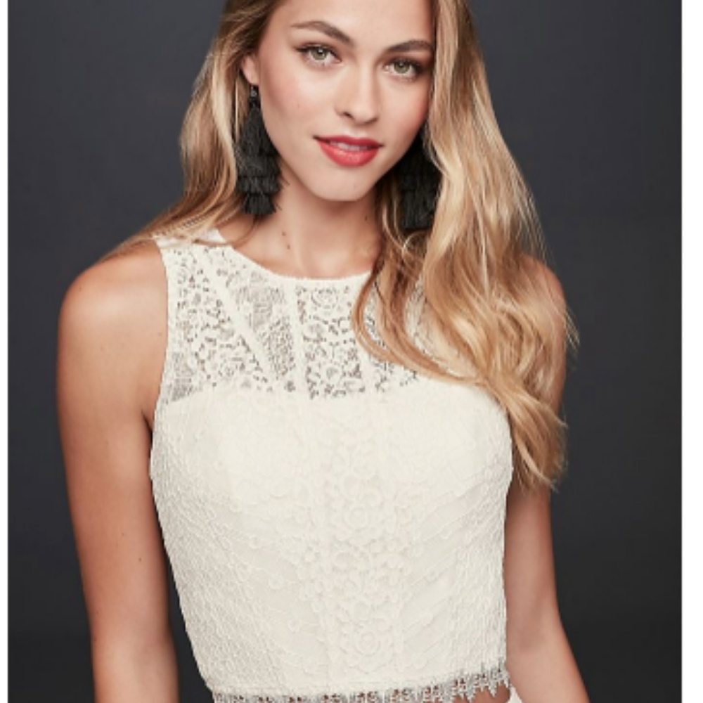 Lace Back Crop Top